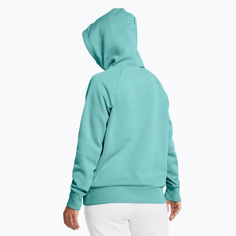 Bluză pentru femei Under Armour Rival Fleece Hoodie radial turquoise/white 2