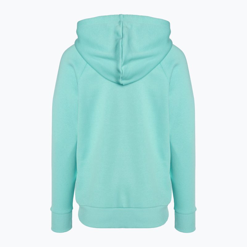 Bluză pentru femei Under Armour Rival Fleece Big Logo Hoody radial turquoise/white 5