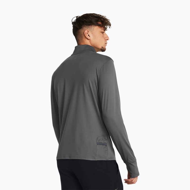 Bărbați Under Armour Launch Pro 1/4 Zip castlerock/castlerock/reflectorizant running longsleeve 2