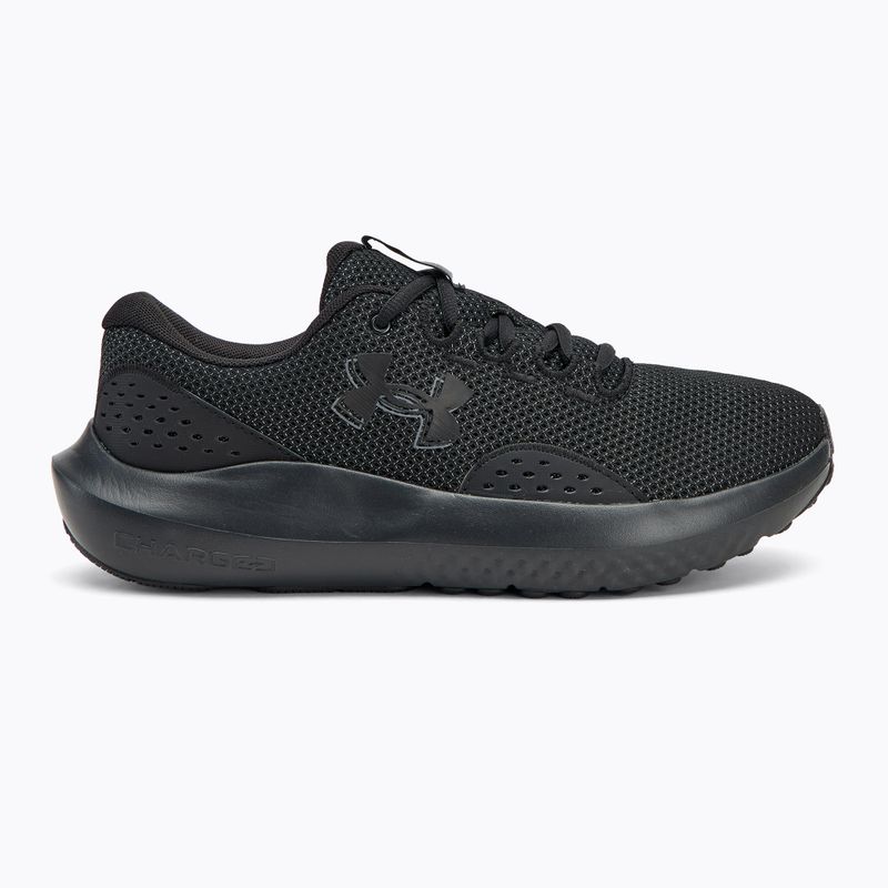 Under Armour Charged Surge 4 negru/negru/negru pantofi de alergare pentru bărbați 2