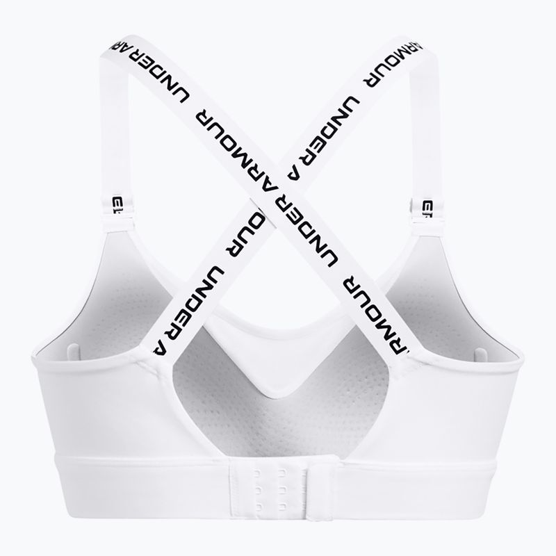 Sutien de antrenament Under Armour Infinity High 2.0 white/black 4