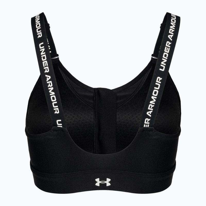 Sutien fitness Under Armour Infinity High Zip 2.0 black/white 2