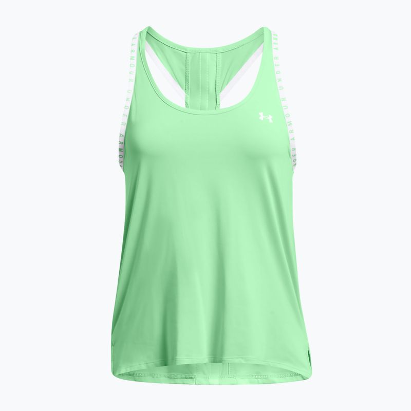 Tank top de antrenament pentru femei Under Armour Knockout Tank matrix green/white 4