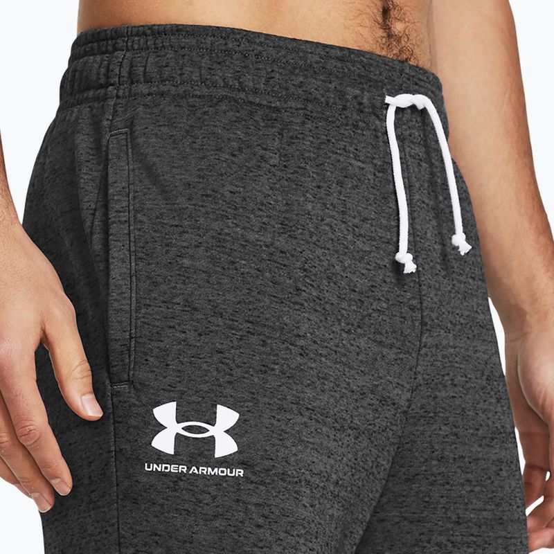 Pantaloni pentru bărbați Under Armour Rival Terry Jogger castlerock light heather/onyx white 4