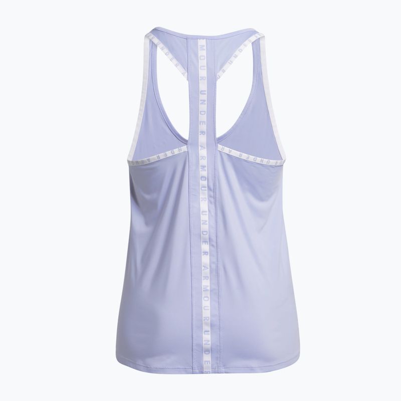 Tank top de antrenament pentru femei Under Armour Knockout Tank celeste/white 5