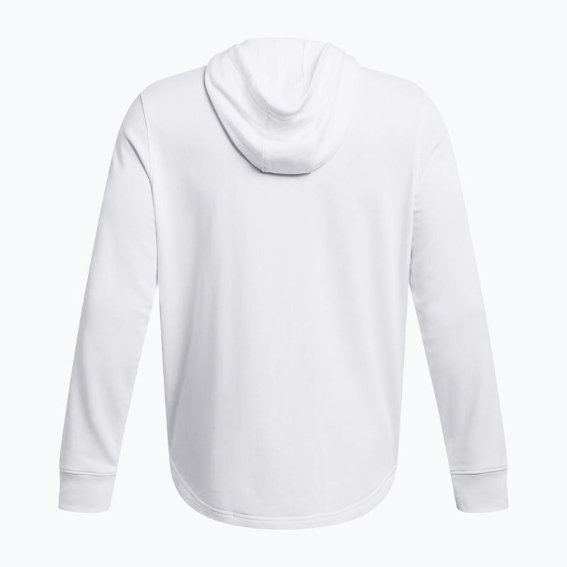 Bluză pentru bărbați Under Armour Rival Terry Graphic Hood white/black 4