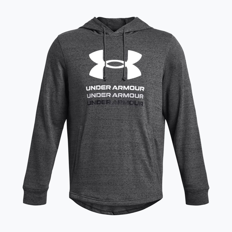 Bluză pentru bărbați Under Armour Rival Terry Graphic Hood castlerock/black 3