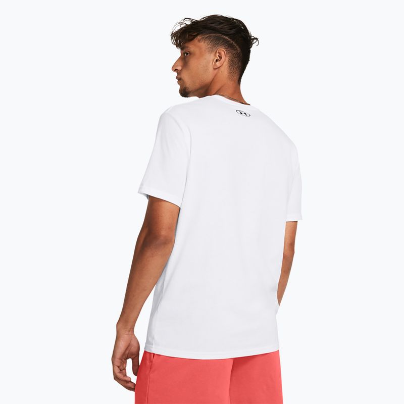 Tricou pentru bărbați Under Armour Colorblock Wordmark white/black 2