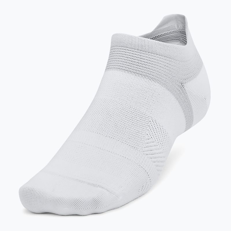 Șosete de alergare pentru bărbați Under Armour Dry Run Lite No Show 3 perechi white/white/reflective 2