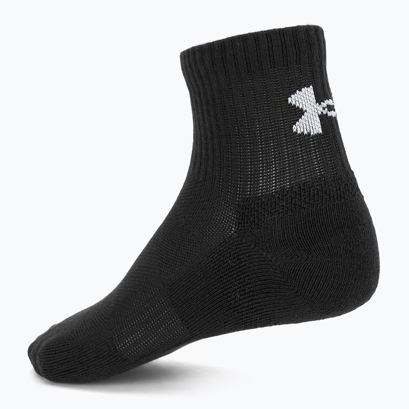 Șosete Under Armour Training Cotton Quarter 3 pary black/black/white 2