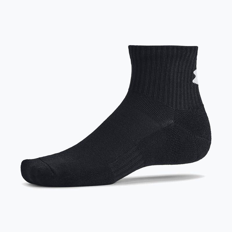 Șosete Under Armour Training Cotton Quarter 3 perechi black/black/white 6