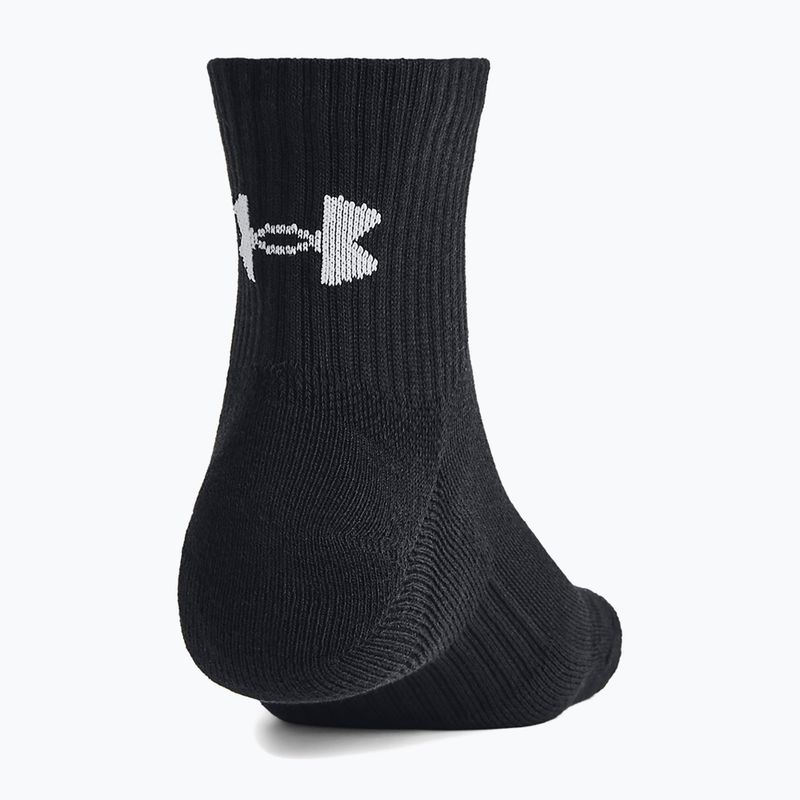Șosete Under Armour Training Cotton Quarter 3 pary black/black/white 7