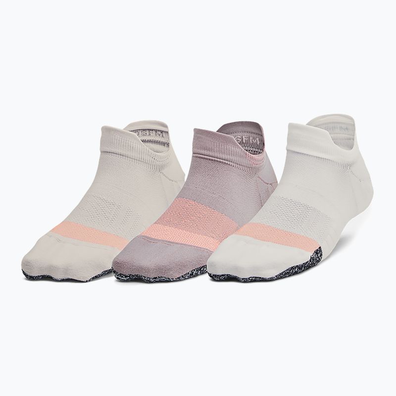 Șosete de antrenament pentru femei Under Armour Breathe NS Tab 3 Pack tetra gray/gray matter/white