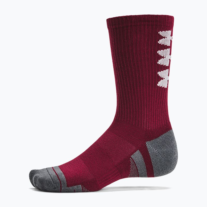Șosete de antrenament  Under Armour Perf Tech Nov Crew 3P cardinal/black/white