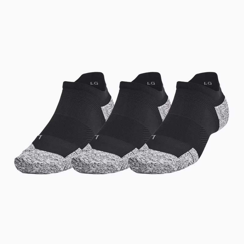 Șosete de alergare Under Armour Dry Run Cushion No Show 3 perechi black/pitch gray/reflective