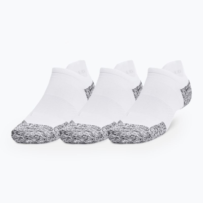 Șosete de alergare Under Armour Dry Run Cushion No Show 3 perechi white/halo gray/reflective