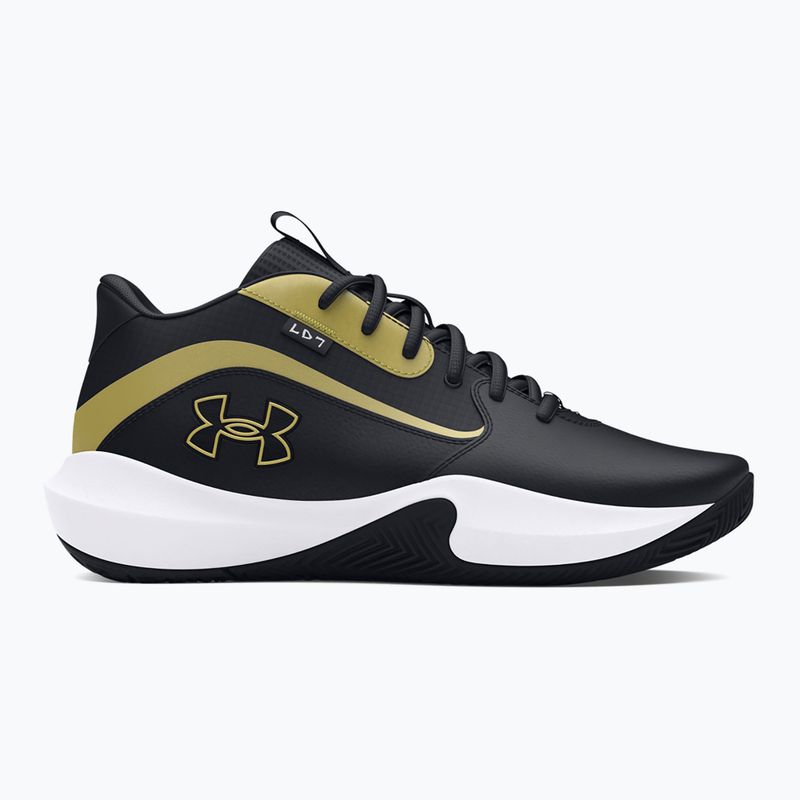 Încălțăminte de baschet Under Armour Lockdown 7 black/black/metallic gold 2