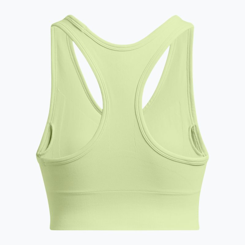 Under Armour Vanish Seamless Mid Sutien de antrenament retro verde/alb de marcă 5