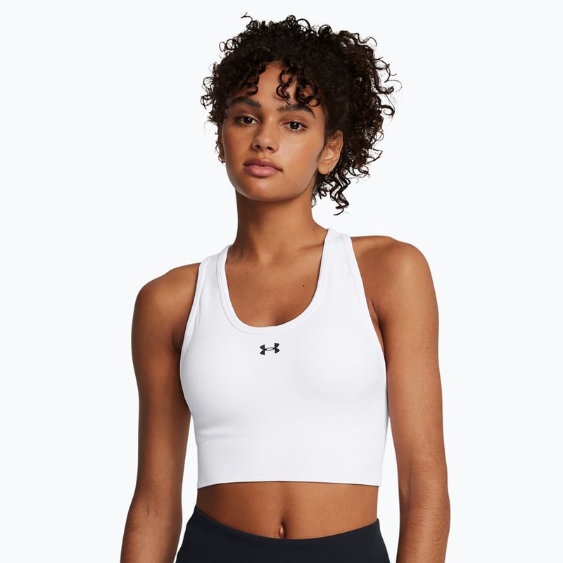 Sutien de antrenament  Under Armour Vanish Seamless Mid Branded white / black