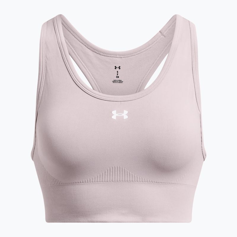 Sutien de antrenament Under Armour Vanish Seamless Mid Branded tetra gri/alb 4