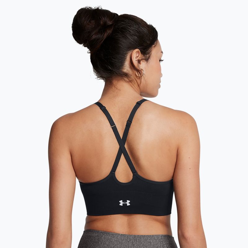 Sutien de antrenament  Under Armour Vanish Seamless Low black / white 2