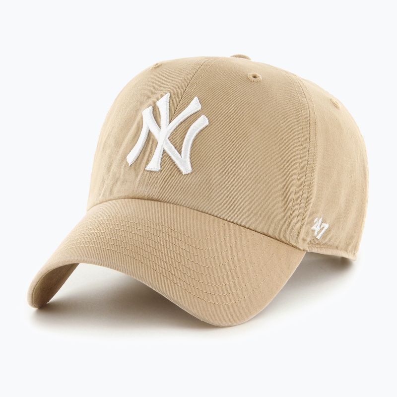 Șapcă 47 Brand MLB New York Yankees CLEAN UP W/No Loop Label khaki