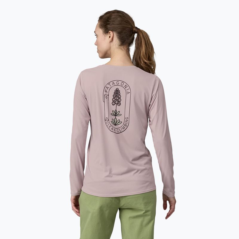 Longsleeve pentru femei Patagonia Cap Cool Daily Graphic Shirt - Lands clean climb bloom/echo purple 2
