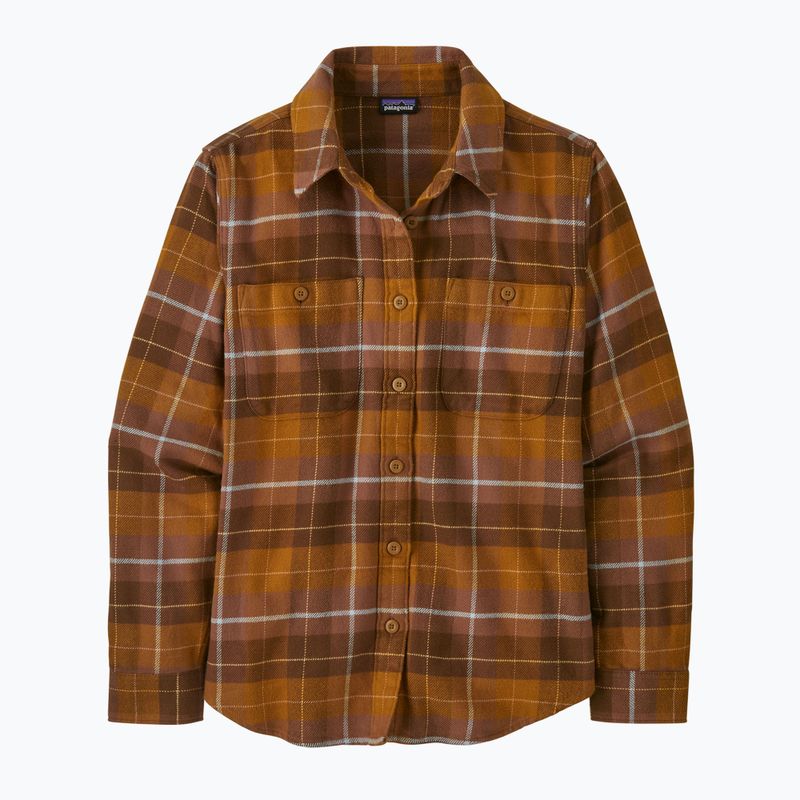 Tricou pentru femei Patagonia Fjord Flannel happy camper/shelter brown 4
