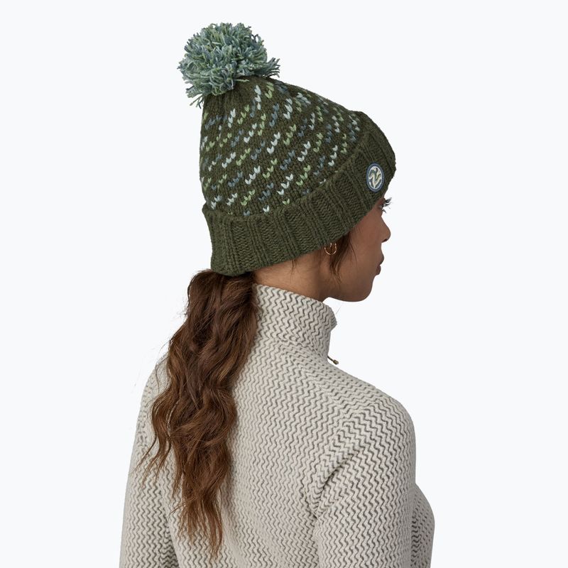 Căciulă de iarnă Patagonia Snowbelle fisherman stitch/pine needle green 3