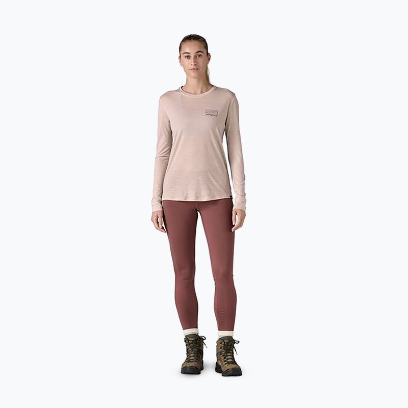 Longsleeve pentru femei Patagonia Cap Cool Merino Blend Graphic fitz roy strata: shroom taupe 2