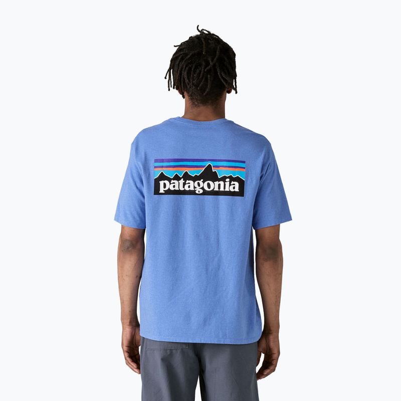 Tricou pentru bărbați Patagonia P-6 Logo Responsibili-Tee abundant blue 2