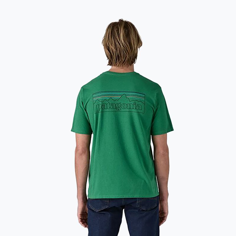 Tricou pentru bărbați  Patagonia P-6 Logo Responsibili-Tee p-6 outline/heartleaf green 2