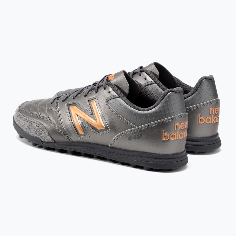 Ghete de fotbal pentru bărbați New Balance 442 V2 Team TF argintiu 3