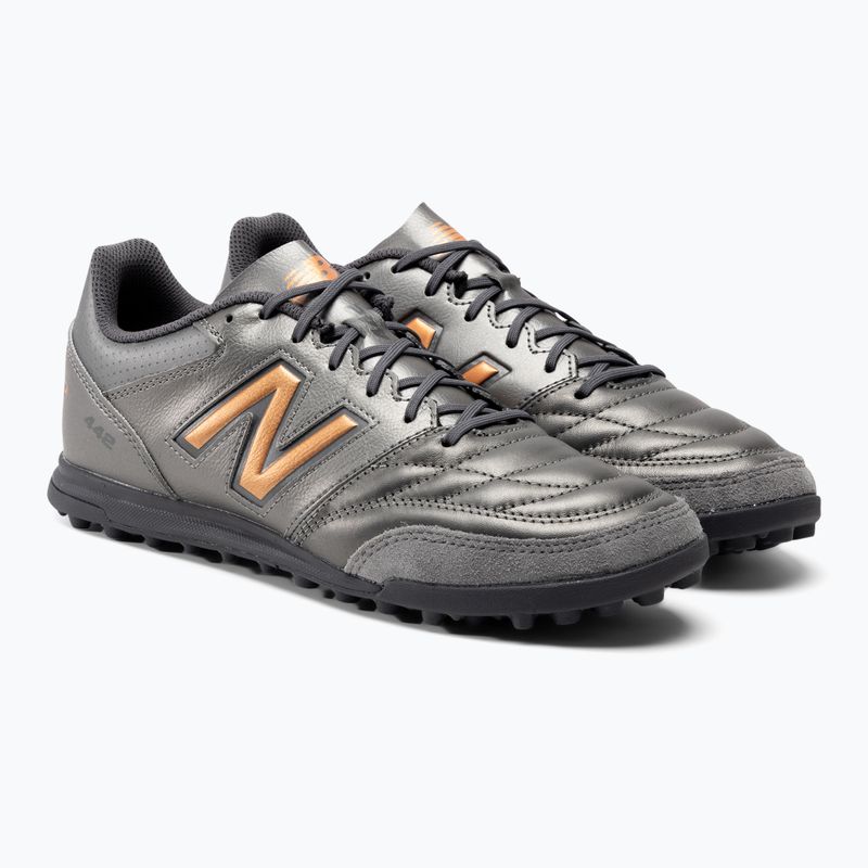 Ghete de fotbal pentru bărbați New Balance 442 V2 Team TF argintiu 4