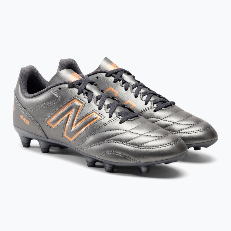 Ghete de fotbal pentru bărbați New Balance 442 V2 Academy FG argintiu 4