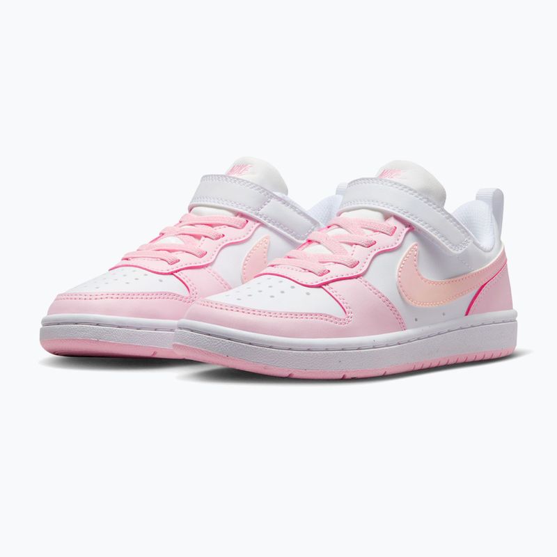 Încălțăminte pentru copii Nike Court Borough Low Recraft white/pink foam 3