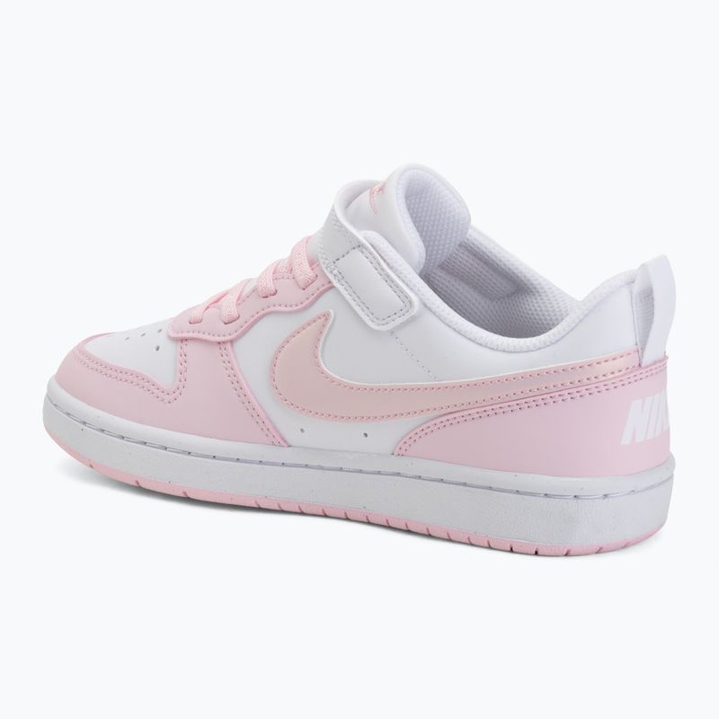 Încălțăminte pentru copii Nike Court Borough Low Recraft white/pink foam 3
