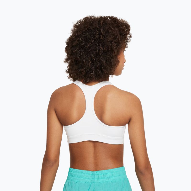Sutien sport pentru copii Nike Swoosh white/pure platinum 3