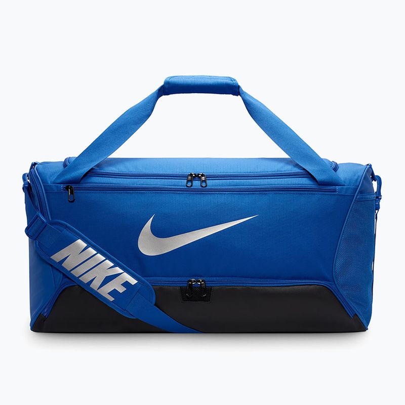 Geantă de antrenament Nike Brasilia 9.5 60 l game royal/black/metallic silver