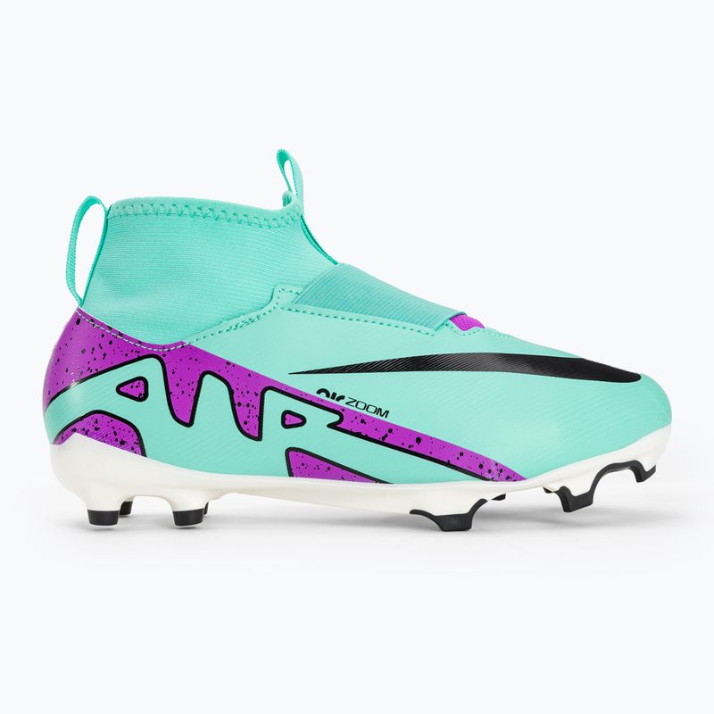 Încălțăminte de fotbal pentru copii Nike Jr Zoom Mercurial Superfly 9 Academy FG/MG hyper turquoise/black/ white/fuchsia dream 2