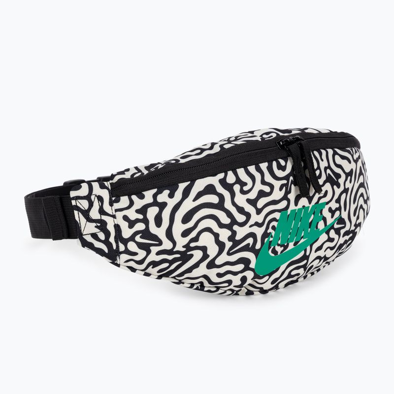 Borsetă Nike Heritage Waistpack 3 l black/coconut milk/stadium green 2