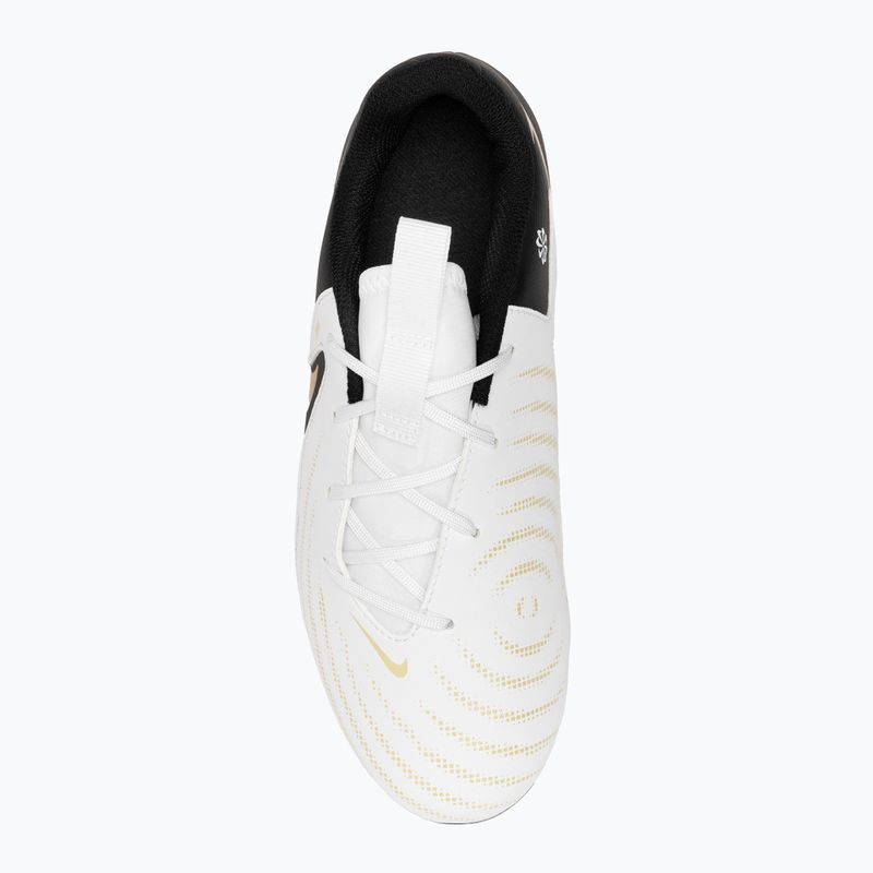 Încălțăminte de fotbal pentru copii Nike Phantom GX II Academy FG/MG Junior white/metallic gold coin/black 5