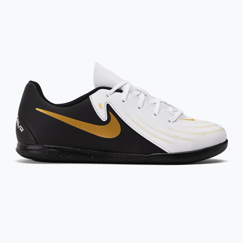 Încălțăminte de fotbal Nike Phantom GX II Club IC white/metallic gold coin/black 2