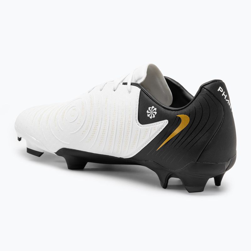 Încălțăminte de fotbal  Nike Phantom GX II Academy FG/MG white / metallic gold coin / black 3