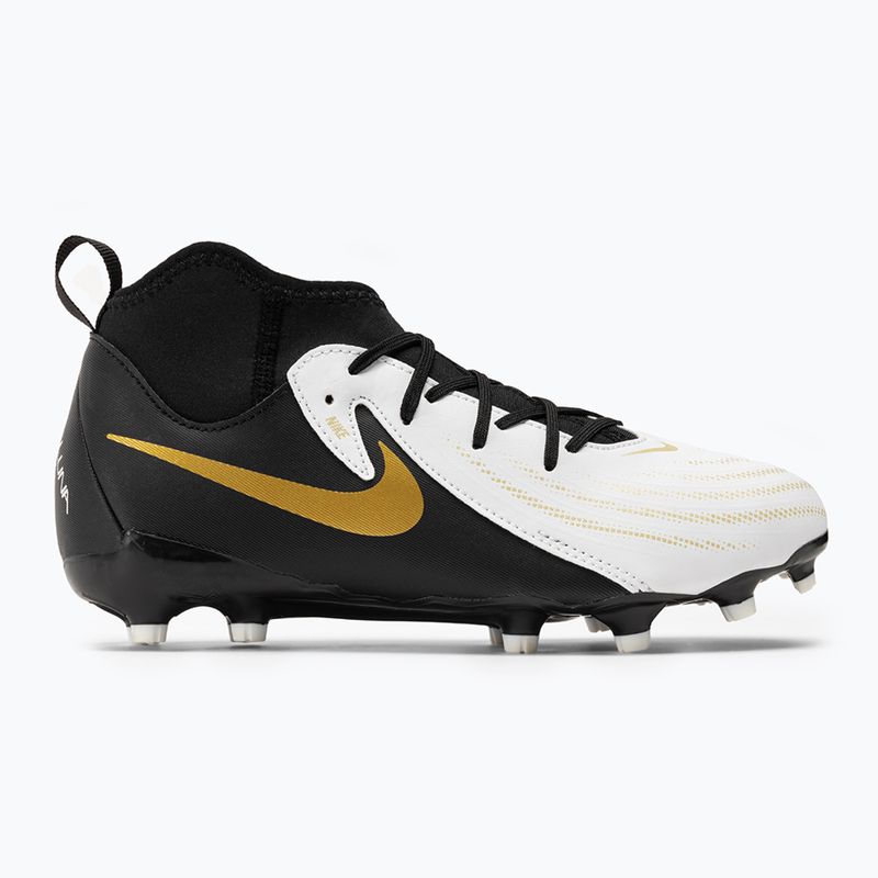 Încălțăminte de fotbal pentru copii Nike Phantom Luna II Academy FG/MG Junior white / metallic gold / black 2