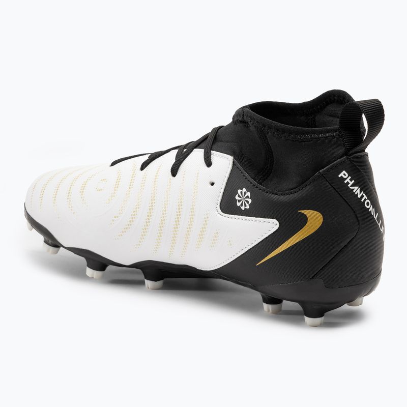 Încălțăminte de fotbal pentru copii Nike Phantom Luna II Academy FG/MG Junior white / metallic gold / black 3