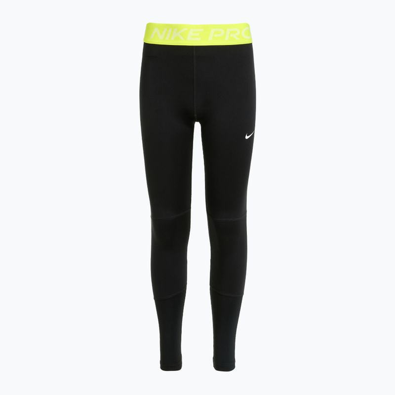 Colanți pentru copii Nike Pro Dri-FIT comet black/volt/white 6