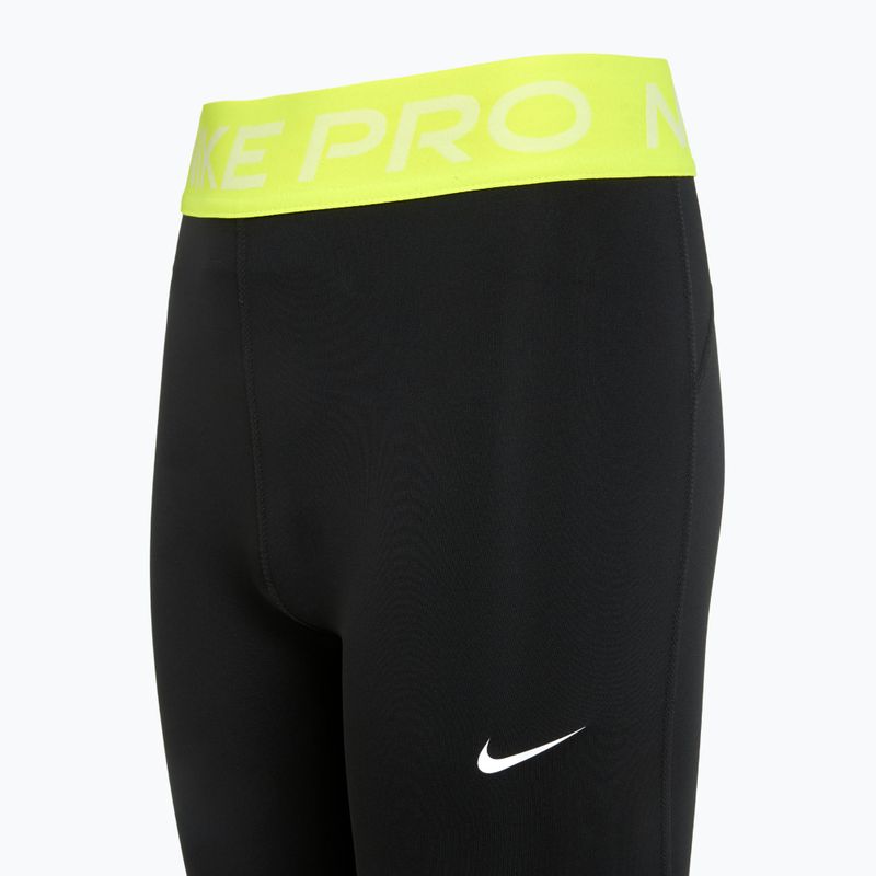 Colanți pentru copii Nike Pro Dri-FIT comet black/volt/white 8