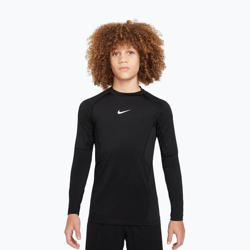 Longsleeve pentru copii Nike Pro Dri-Fit black/white