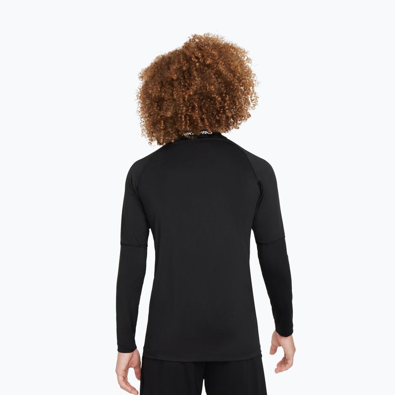 Longsleeve pentru copii Nike Pro Dri-Fit black/white 3